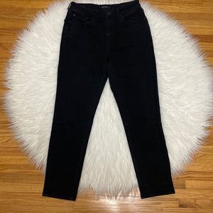 Frank And Oak Black High Rise Stevie Tapered Jeans